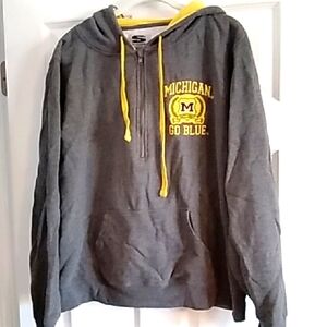 Gray Michigan Go Blue Hoodie
